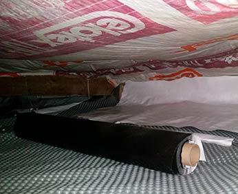 Crawl Space Vapor Barrier installation