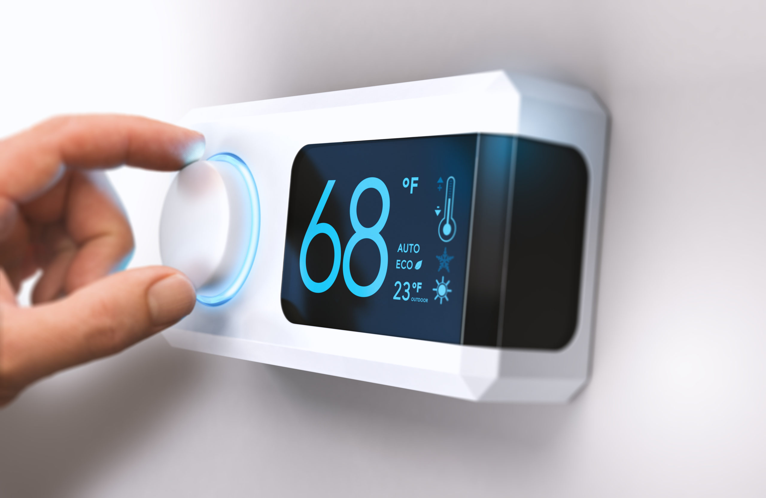 Hand switching thermostat temperature